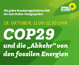 Grüne BT COP29 Banner